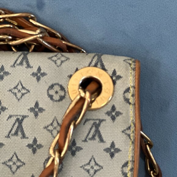 LOUIS VUITTON Monogram Mini Camille Chain Strap Shoulder Bag Blue crossbody bag - Picture 3 of 8